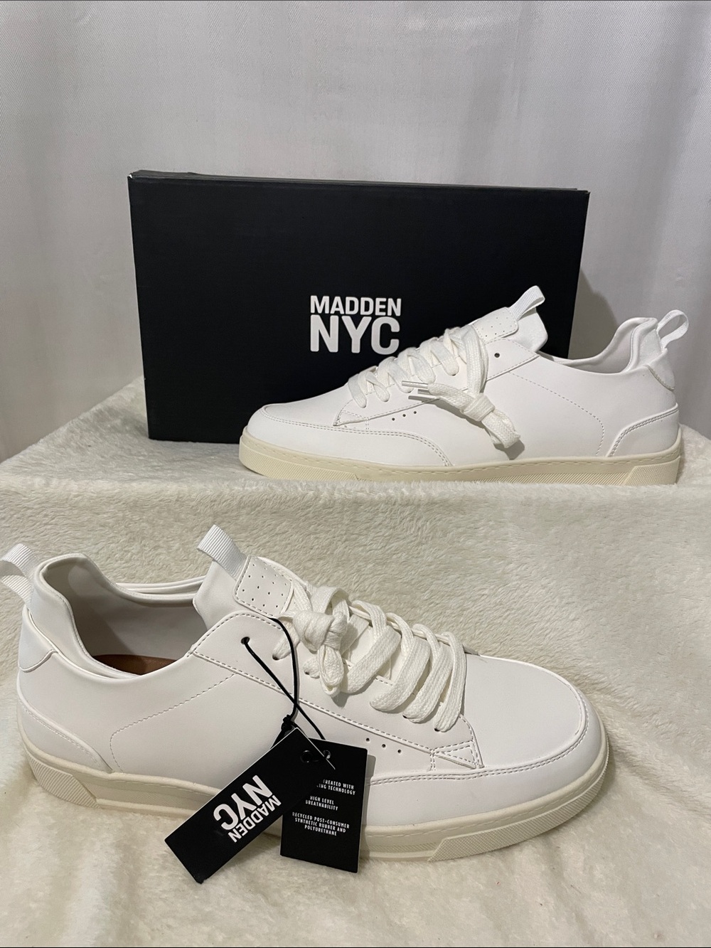 Madden NYC Men’s White Low-Top Sneakers